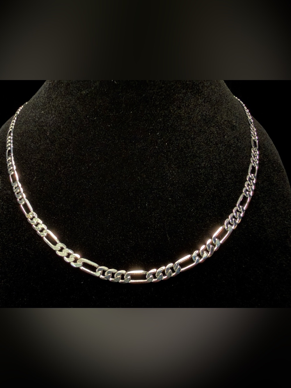 Figaro 20in 4MM 925 Premium Finish Necklace Brand New Must Havr